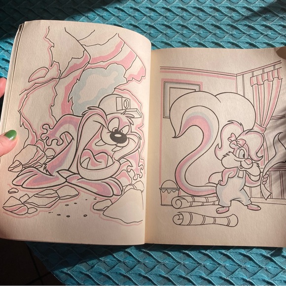 1990s Tiny Toon Paint With Water Books - Picture 12 of 16